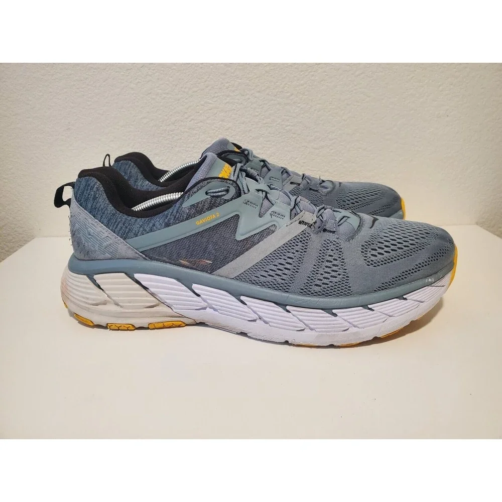 Hoka One One Gaviota 2 Sneakers Mens 14 Blue Gray Comfort Athletic Running Shoes